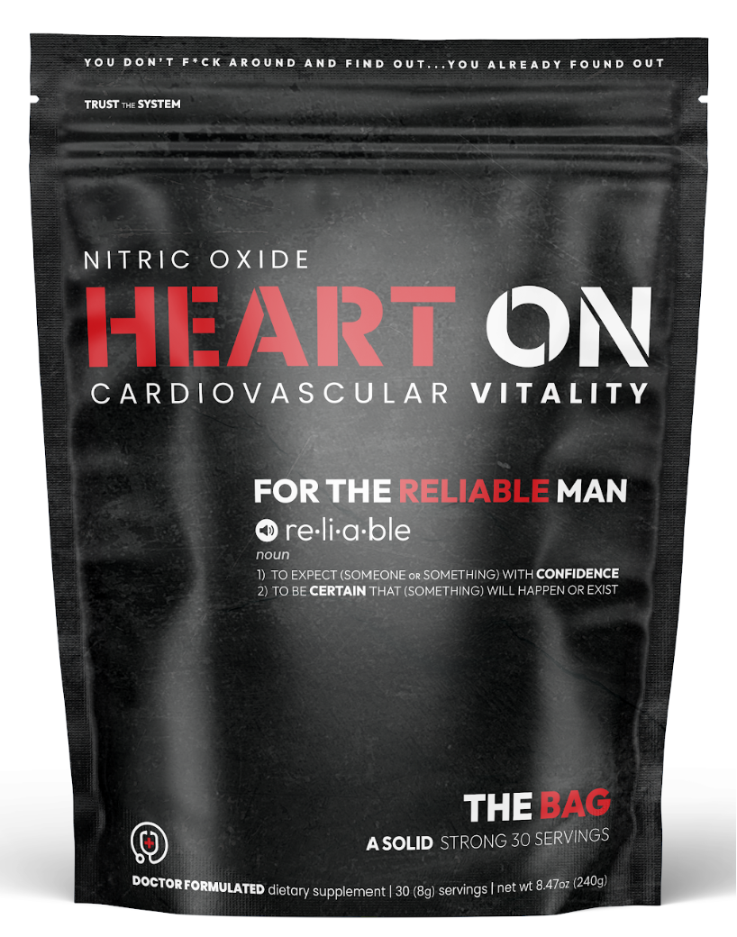 Heart On: Cardiovascular Vitality The Bag, Cocktail Shaker and N.O. Test Strip Kit.