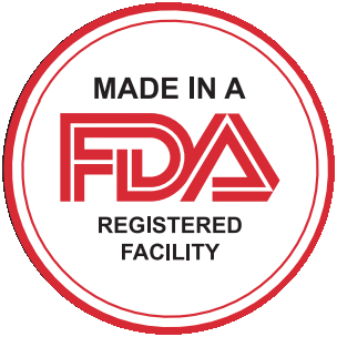 Made in an FDA registered facility