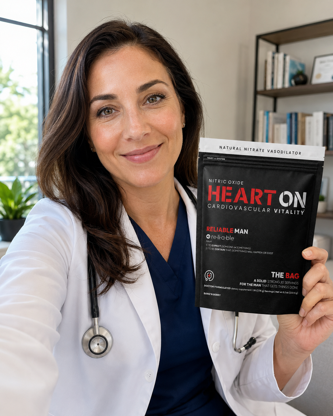 Physician holding Heart On