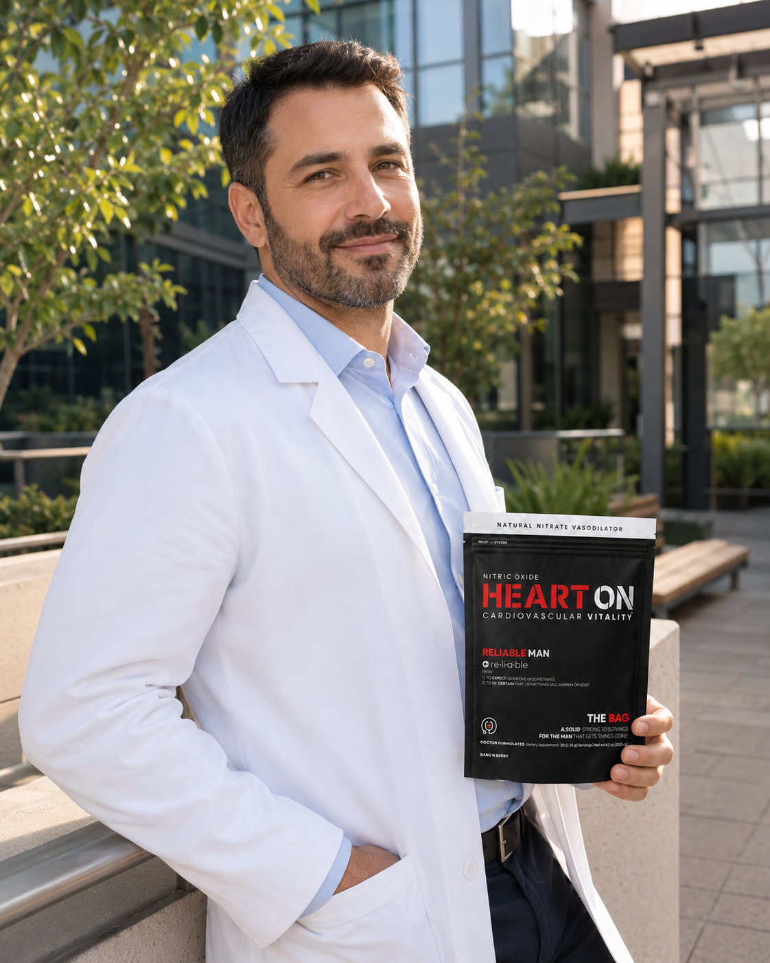 Physician holding Heart On
